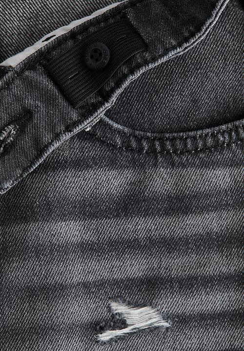 H&M - Baggy fit denim shorts - dark denim grey