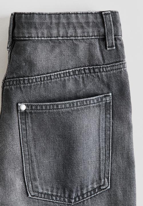 H&M - Baggy fit denim shorts - dark denim grey