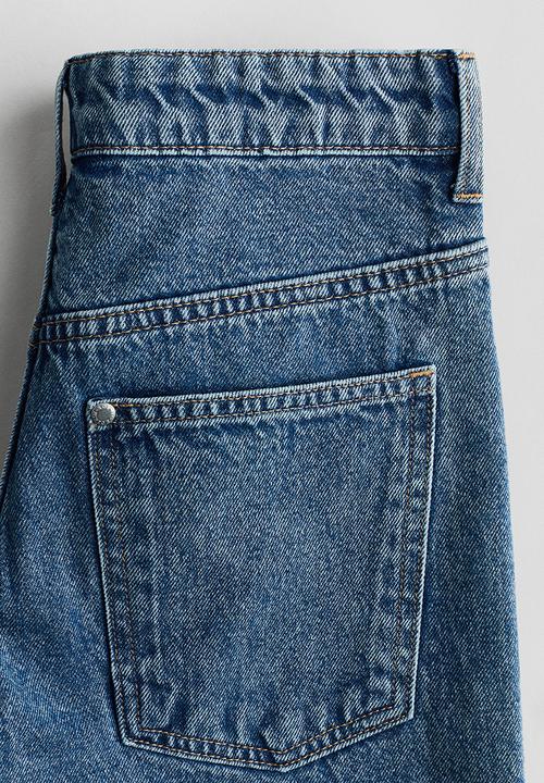 H&M - Baggy fit denim shorts - denim blue
