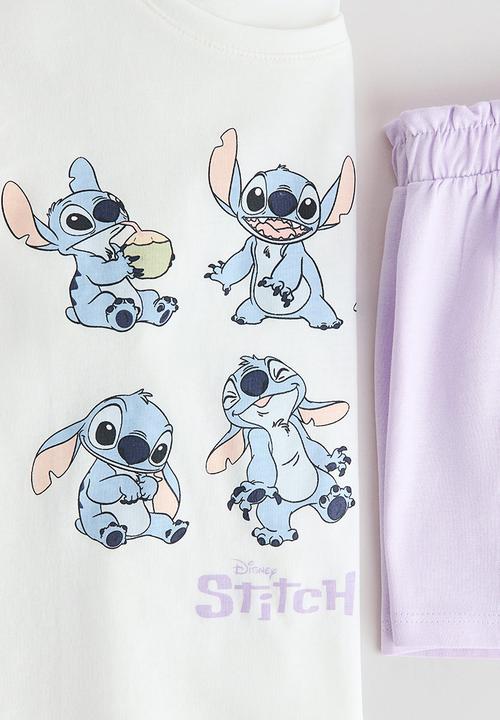 H&M - Printed cotton pyjamas - purple/lilo & stitch