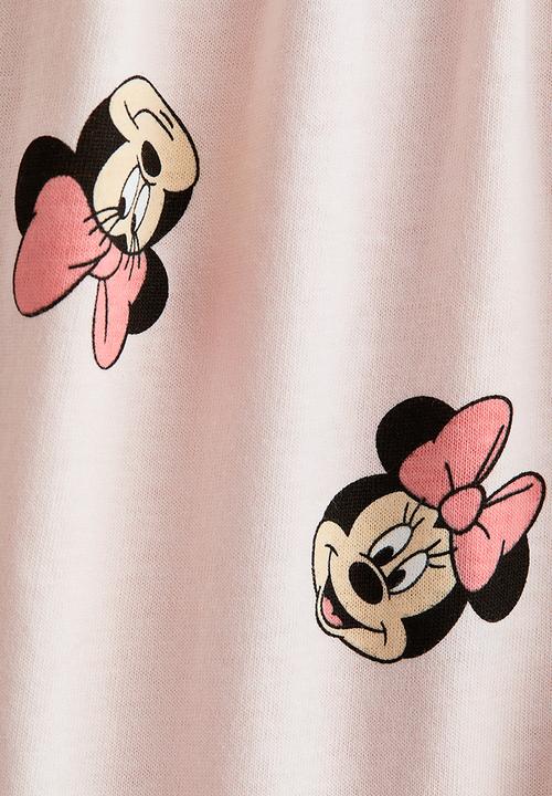 H&M - Printed cotton dress - light pink/minnie mouse