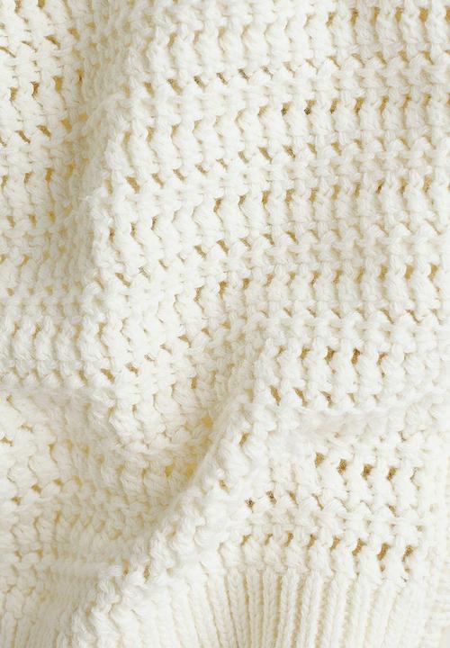 H&M - Textured-knit cardigan - cream