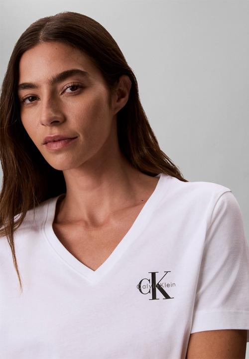 Calvin Klein - Monologo vnk 2pack tee - aged redwood