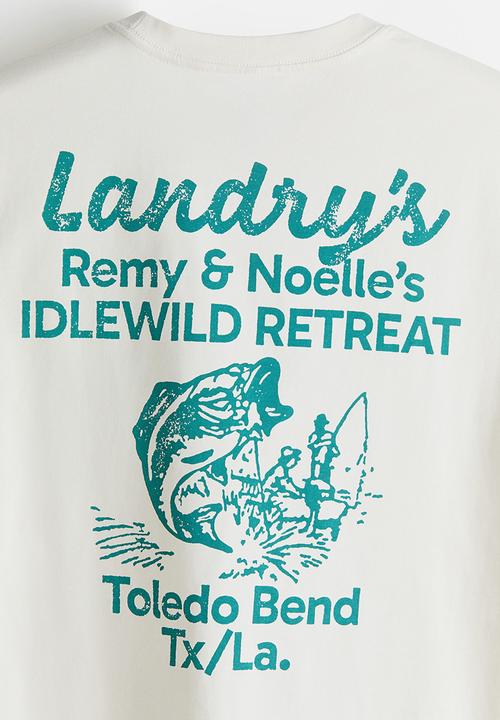 H&M - Relaxed fit printed T-shirt - white/landry's