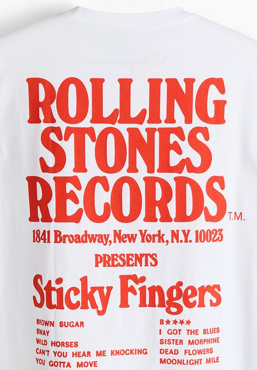 H&M - Loose fit T-shirt - white/the rolling stones