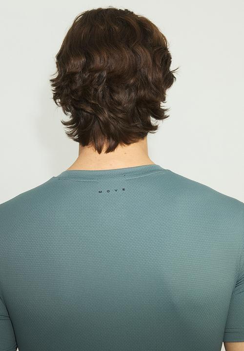 H&M - Muscle fit sports top with drymove - dusty green