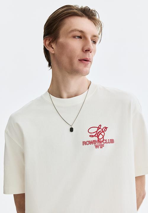 H&M - Loose fit printed T-shirt - white/london