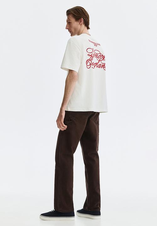H&M - Loose fit printed T-shirt - white/london