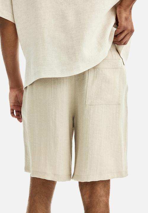 H&M - Loose fit shorts  - light beige