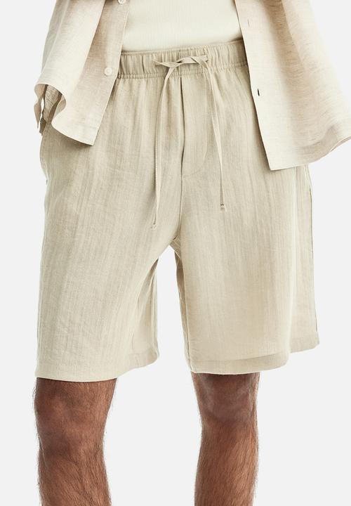 H&M - Loose fit shorts  - light beige