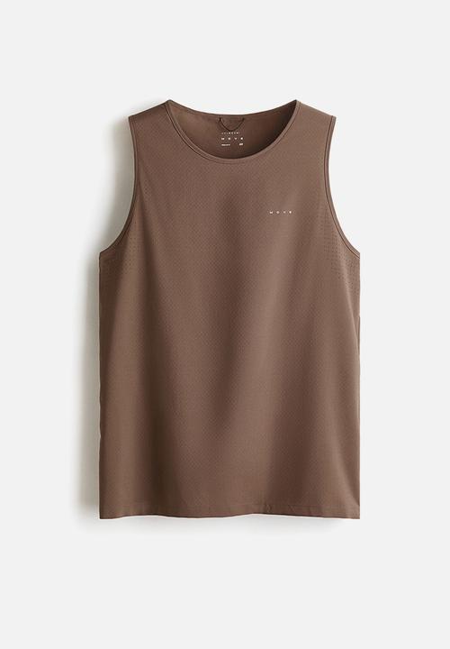 H&M - Regular fit sports vest top with drymove? - brown