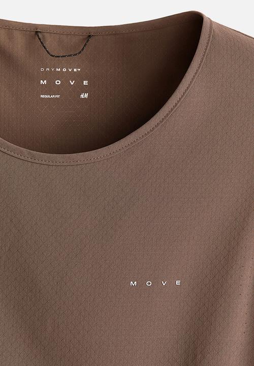 H&M - Regular fit sports vest top with drymove? - brown