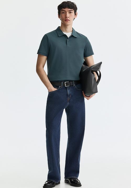 H&M - Coolmax? slim fit polo shirt - teal