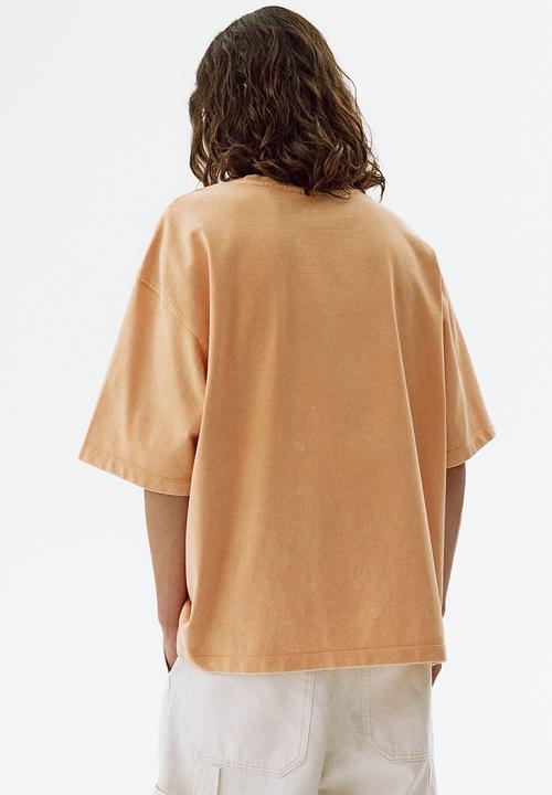 H&M - Oversized fit printed cotton t-shirt - orange/sport gear
