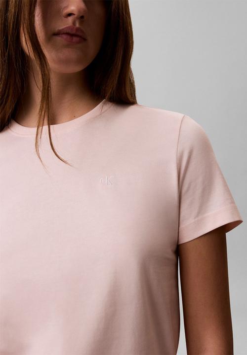 Calvin Klein - Short sleeve monogram crew tee - mangano calcite