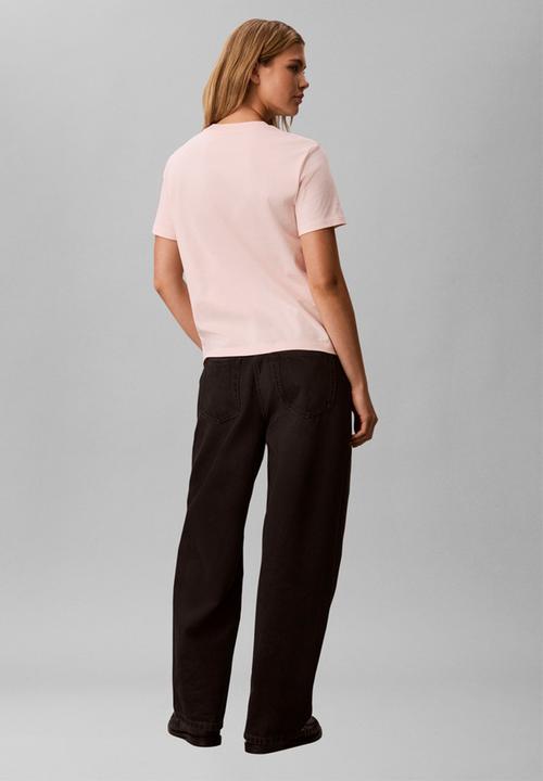Calvin Klein - Short sleeve baby terry hero monologo tee - mangano calcite