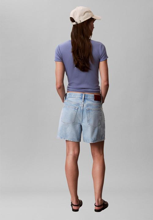 Calvin Klein - Hi rise a-line short lapis sky - lapis sky