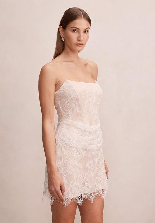 Forever New - Brenna corset lace mini dress in ivory