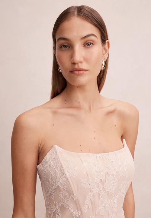 Forever New - Brenna corset lace mini dress in ivory