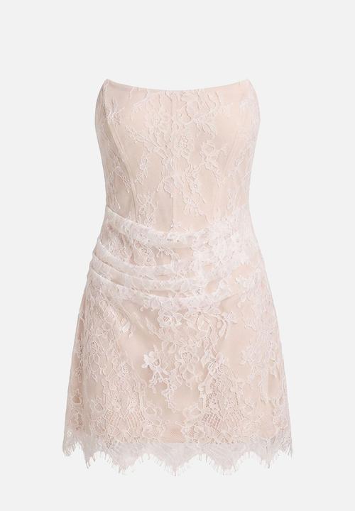 Forever New - Brenna corset lace mini dress in ivory