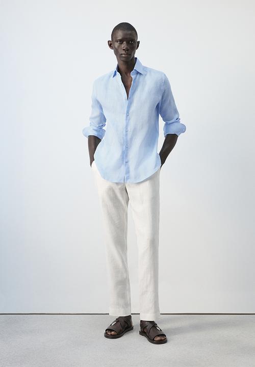 MANGO - Shirt Tucan - Sky Blue