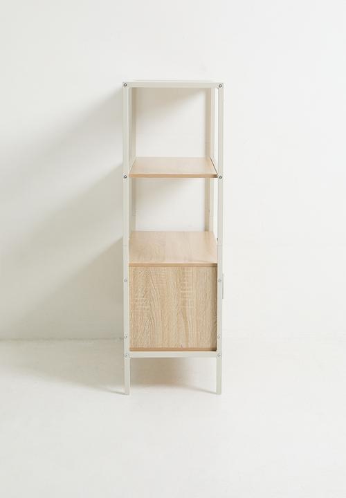H&S - Fluted shelf - white/natural