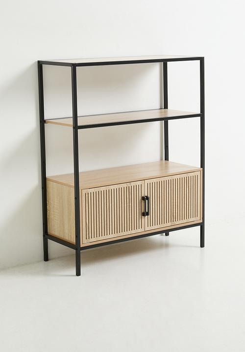 H&S - Fluted shelf - black/natural