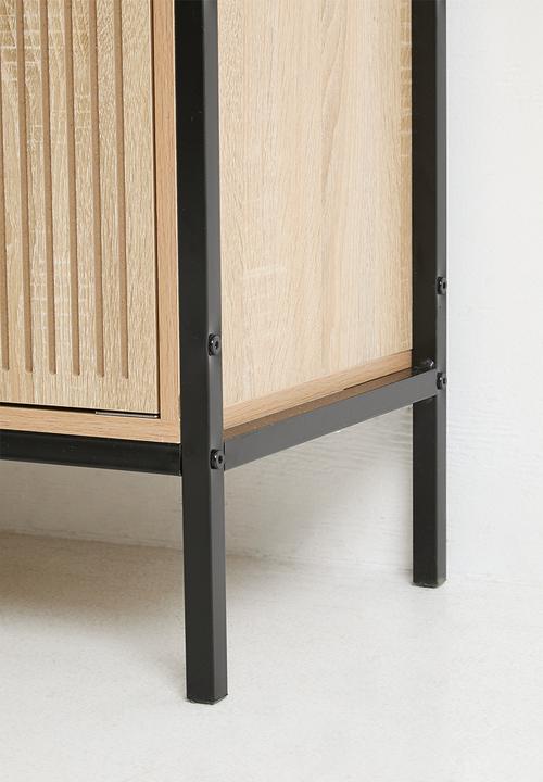 H&S - Fluted shelf - black/natural