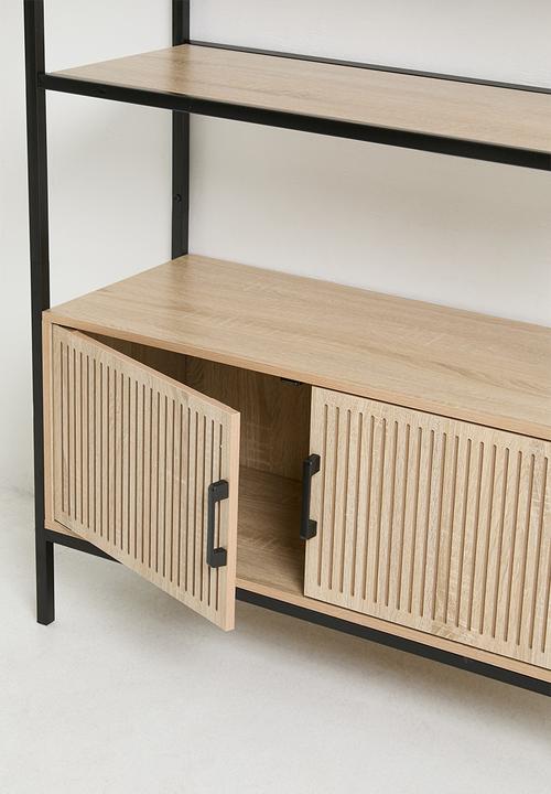 H&S - Fluted shelf - black/natural