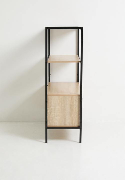 H&S - Fluted shelf - black/natural