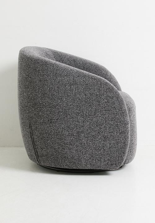 Sixth Floor - Verona Swivel Chair - Charcoal