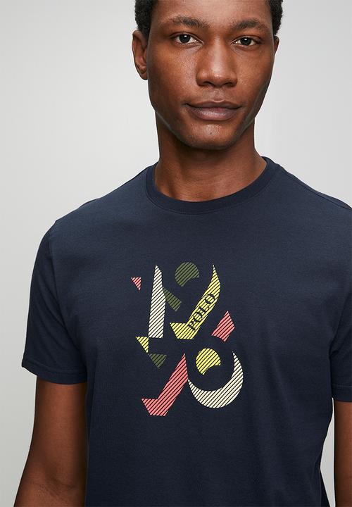 POLO - Mens logo printed  short sleeve T-shirt - navy