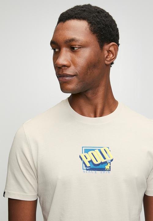 POLO - Mens small chest print short sleeve T-shirt - Grey