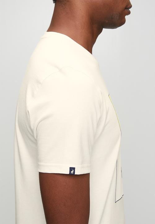 POLO - Mens hd print short sleeve T-shirt - white