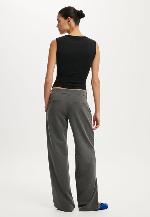 Cotton On - Saskia Suiting Pant - Charcoal Marle