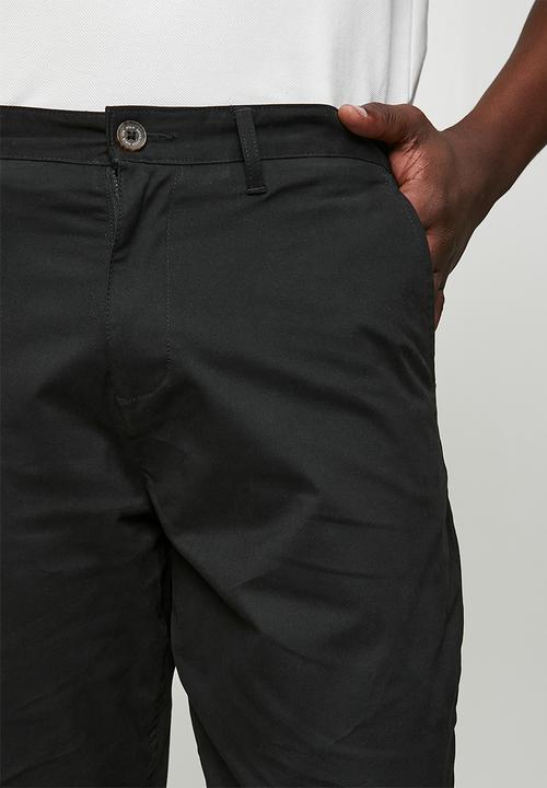 POLO - Mens essential relaxed leg chino - black