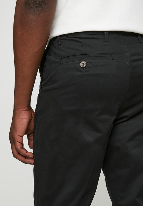 POLO - Mens essential relaxed leg chino - black