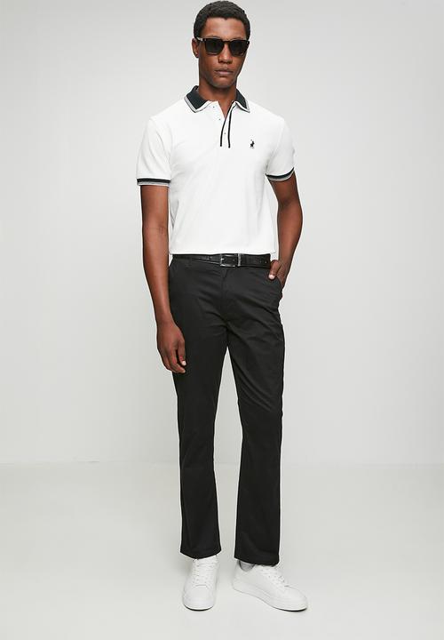 POLO - Mens essential relaxed leg chino - black