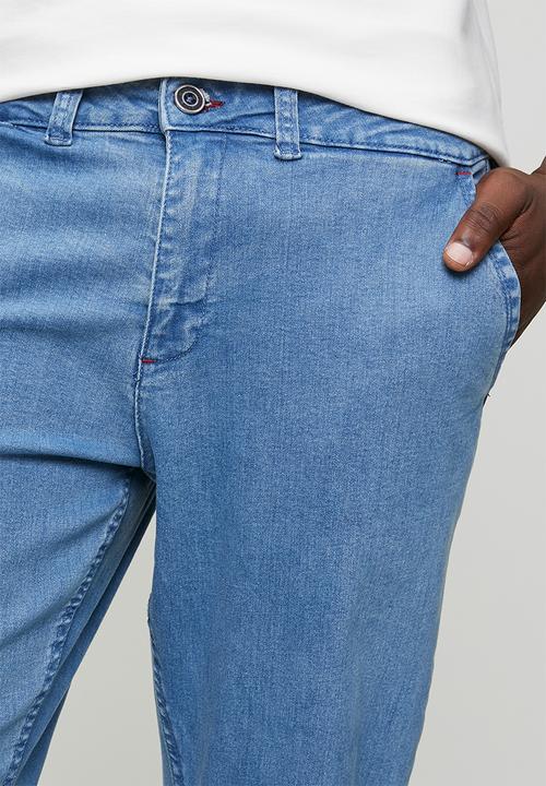 POLO - Mens slim original fit ¼ slant denim - blue