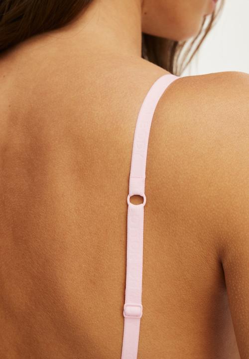 Cotton On - Branded cotton tiny bralette - pink kiss