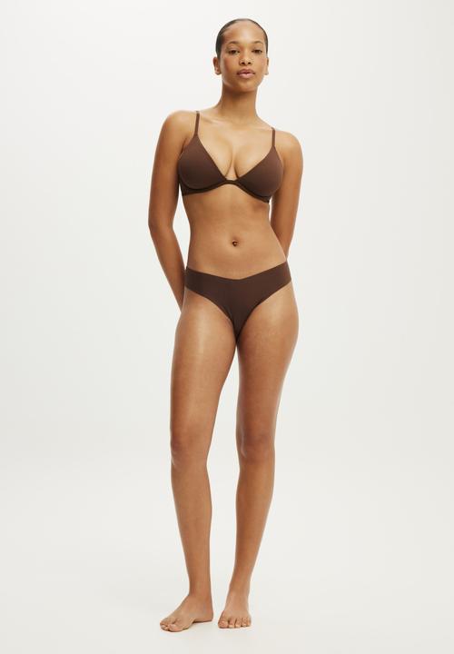 Cotton On - Body bestee plunge bra - french roast