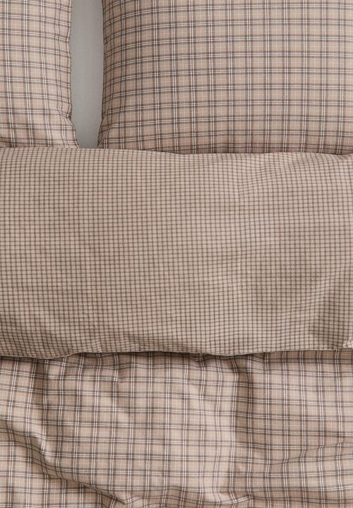 H&M - Flannel double/king duvet cover set - light mole/checked