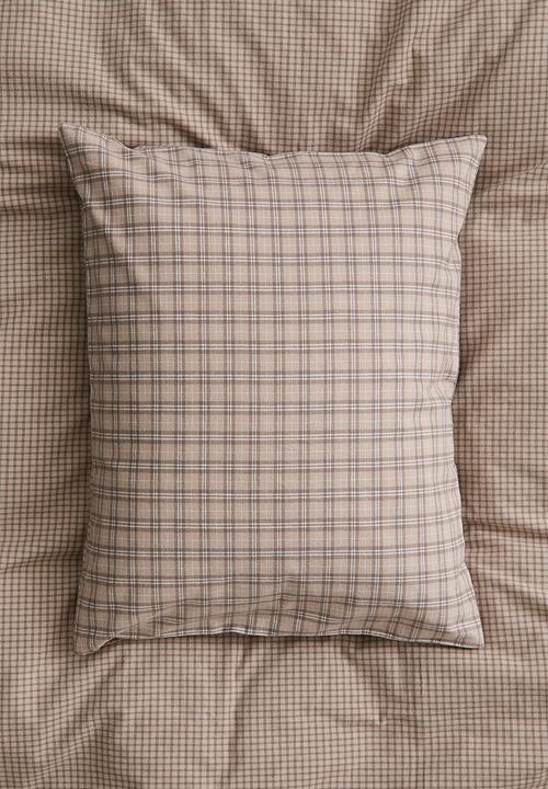 H&M - Flannel double/king duvet cover set - light mole/checked