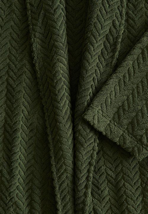 H&M - Textured dressing gown - dark green