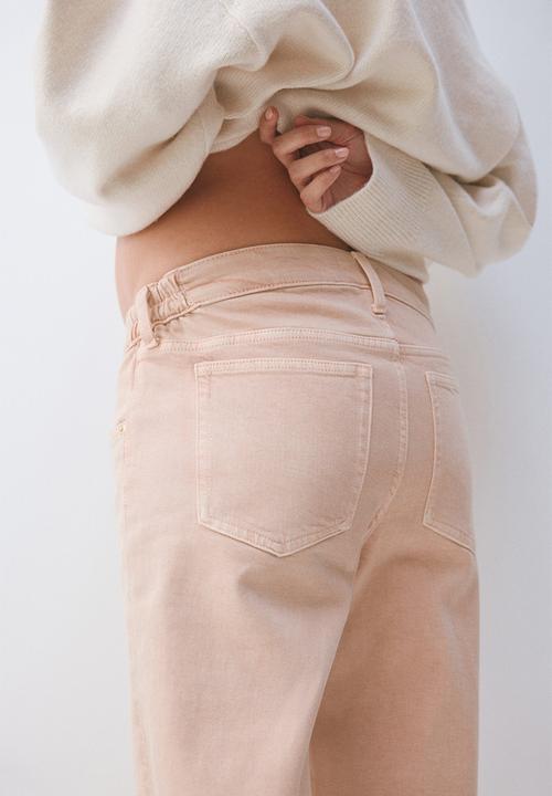 H&M - Mama before & after wide jeans - powder pink