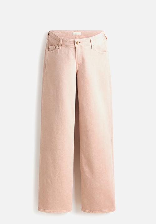 H&M - Mama before & after wide jeans - powder pink