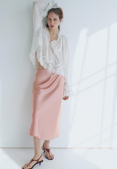 H&M - Midi skirt - light pink