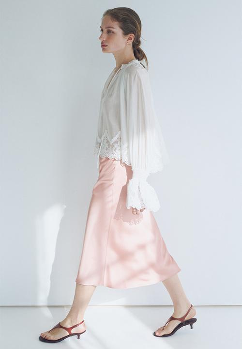 H&M - Midi skirt - light pink