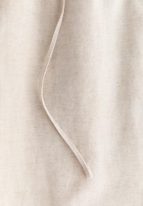 H&M - Linen-blend trousers - light beige