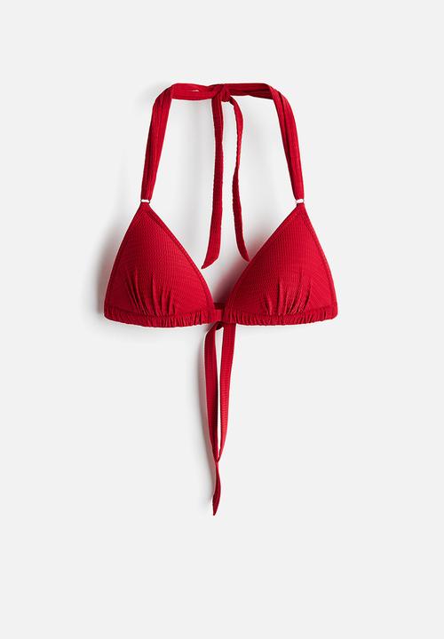 H&M - Push-up triangle bikini top - red